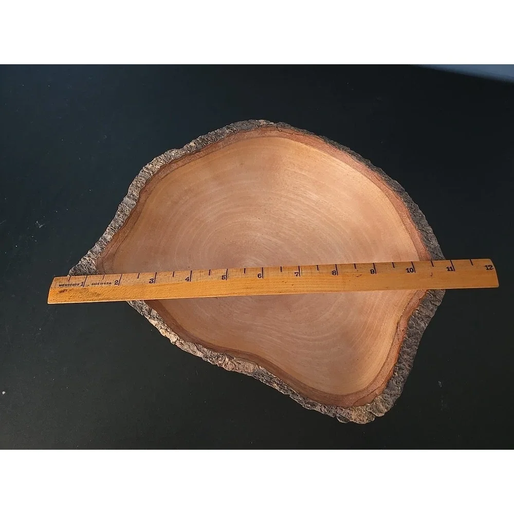 Live Edge Rustic Wood Bowl Hand Carved ‎ Natural Edge ~11